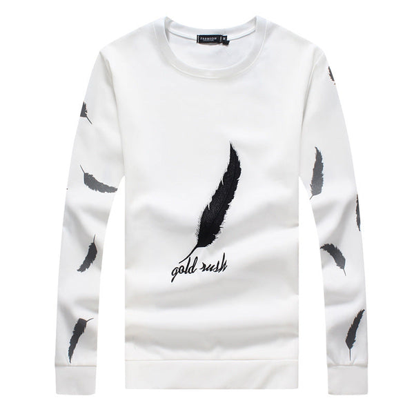 Feder O-Ausschnitt Sweatshirt