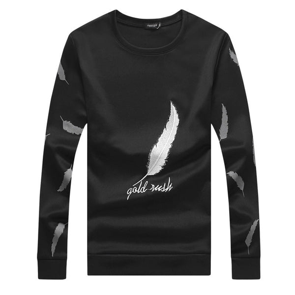 Feder O-Ausschnitt Sweatshirt