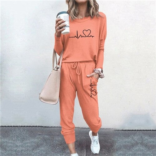 Olivia - Langärmliges T-Shirt Und Hose Set